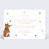 Invitation anniversaire enfant Renard Fille Verso