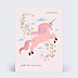 Invitation Anniversaire Enfant Licorne Rose