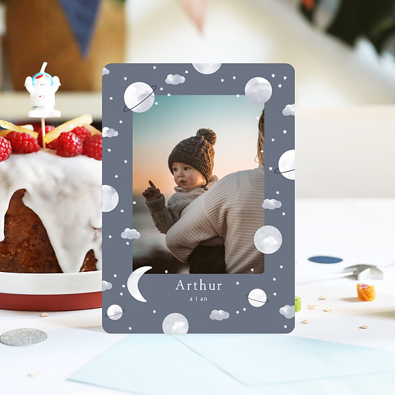 Invitation anniversaire enfant Jolie Galaxie Après 1