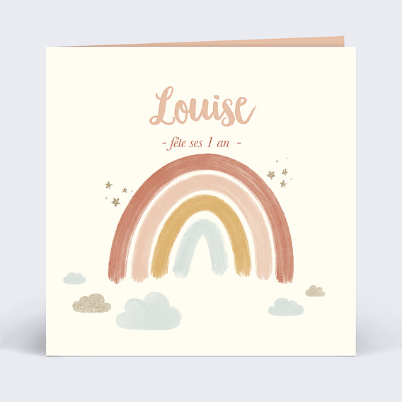 Invitation Anniversaire Enfant Petit Arc-en-ciel