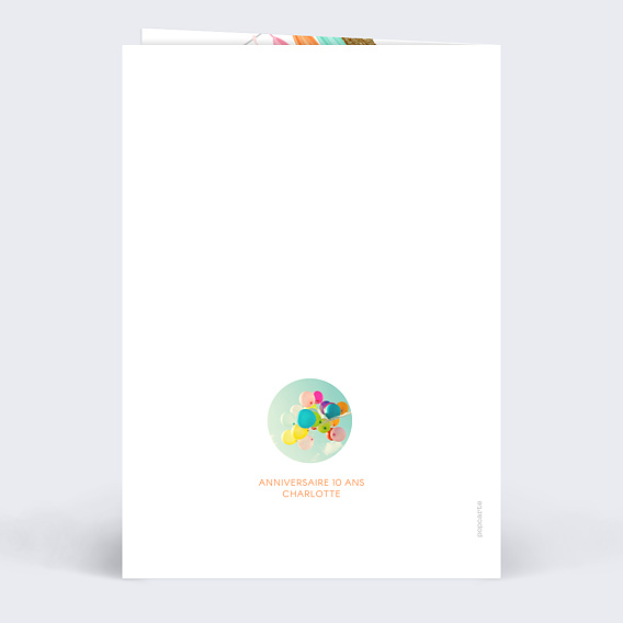 Invitation anniversaire enfant Sacré Fête Verso