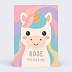 Invitation Anniversaire Enfant Licorne féérique