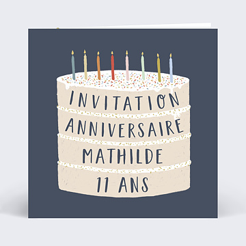 Invitation Anniversaire Enfant Birthday Cake