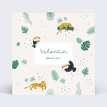 Invitation Anniversaire Enfant Jungle Secrte