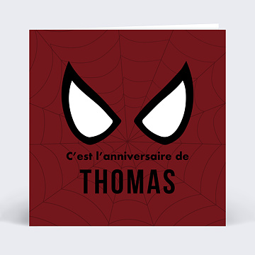 Invitation Anniversaire Enfant Masque Araigne