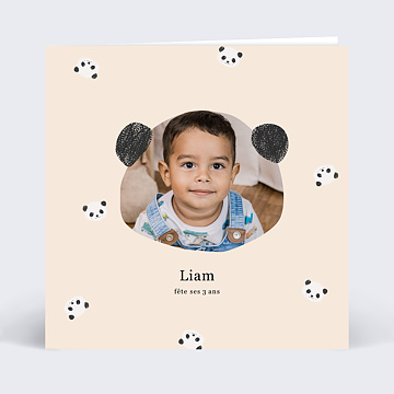 Invitation anniversaire enfant Petit lapin doré │ Planet Cards