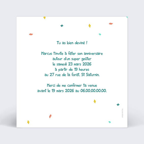 Invitation Anniversaire Enfant Rébus Âne