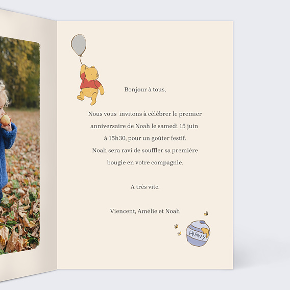 Invitation anniversaire enfant Famille Féerique Intérieur Droit