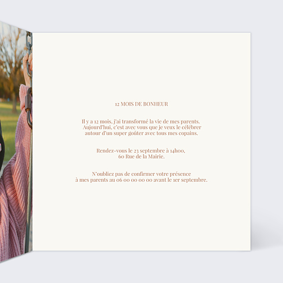 Invitation Anniversaire Enfant Lapin Champêtre