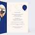 Invitation anniversaire enfant Ballon Glitter Garçon Intérieur Droit