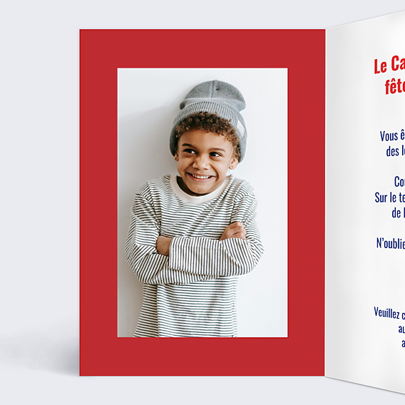 Invitation Anniversaire Enfant Portrait en footballeur