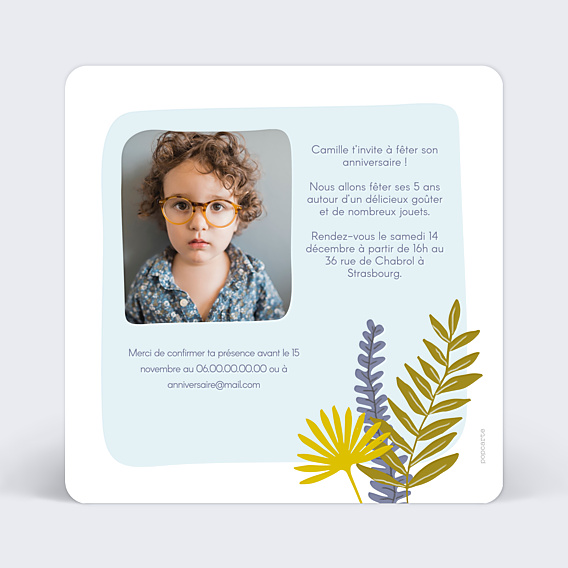 Invitation Anniversaire Enfant Paresseux Original