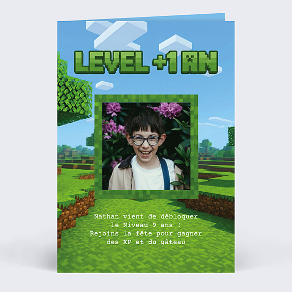 Invitation anniversaire enfant Anniversaire en blocs