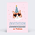 Invitation Anniversaire Enfant Chat Festif