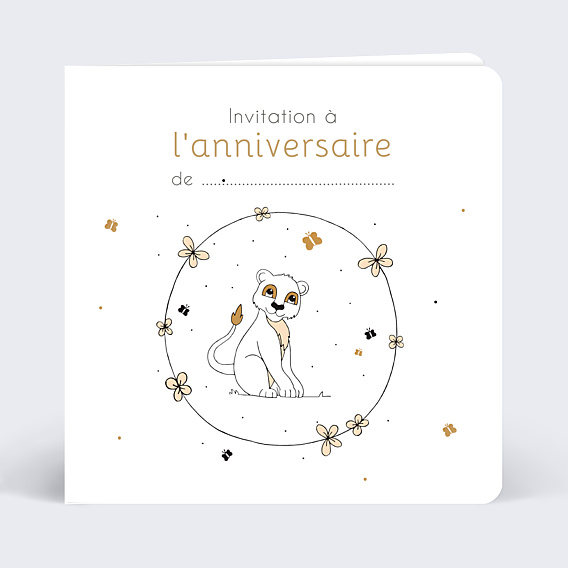 Invitation Anniversaire Enfant Lionceau