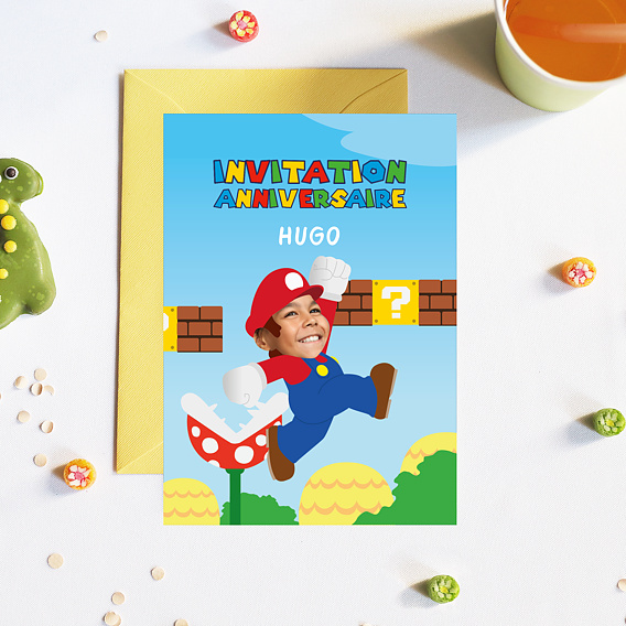 Invitation anniversaire enfant Monde d'Aventures Après 4