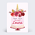 Invitation Anniversaire Enfant Gâteau Licorne