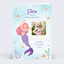 Invitation anniversaire enfant Sirène