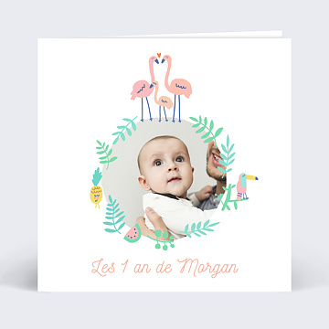 Carte D Invitation Anniversaire Flamants Roses Popcarte