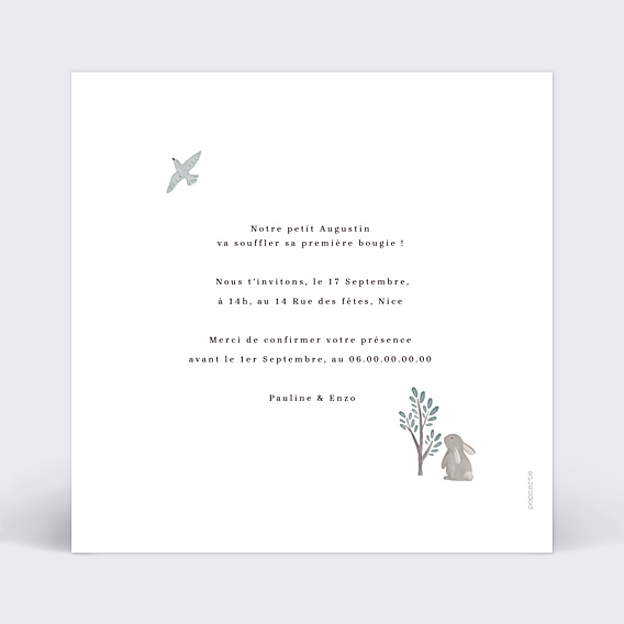 Invitation Anniversaire Enfant Ourson
