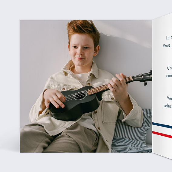 Invitation anniversaire enfant Champion Intérieur Gauche