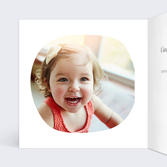 Invitation anniversaire enfant Petit chat au crayon Intérieur Gauche