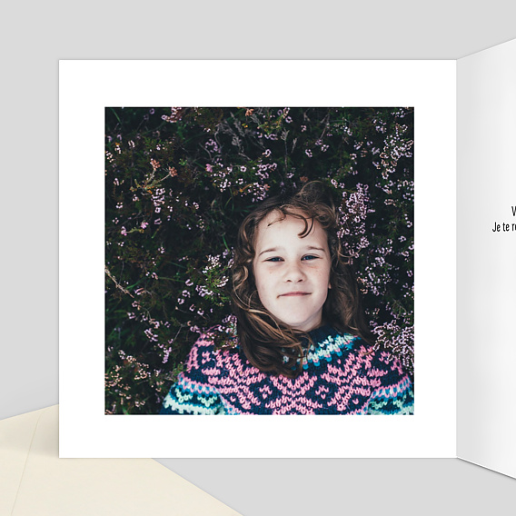 Invitation anniversaire enfant Dorure Anniversaire Intérieur Gauche