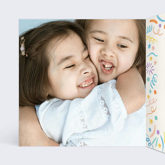 Invitation anniversaire enfant Duo Intérieur Gauche