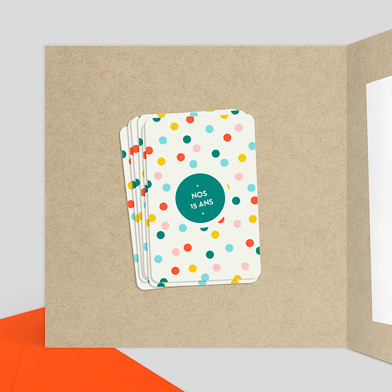 Invitation anniversaire enfant Jeu des 7 Familles Intérieur Gauche