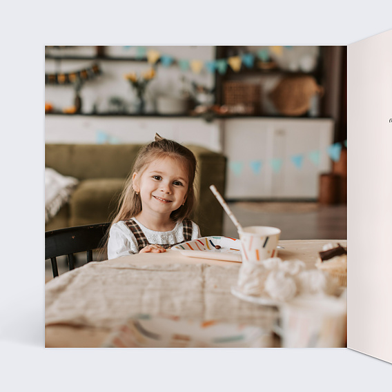 Invitation anniversaire enfant Princesse Carrosse Intérieur Gauche