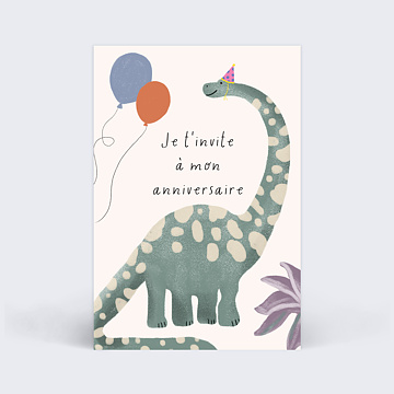 Invitation Anniversaire Enfant Grand Dinosaure