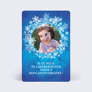 Invitation Anniversaire Enfant Neige