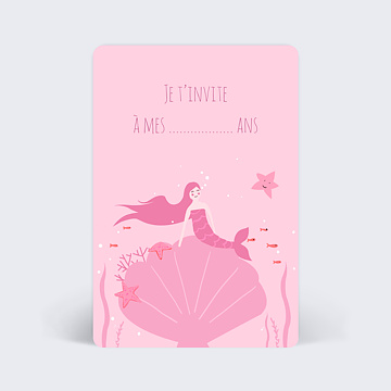 Invitation Anniversaire Enfant Petite Sirne