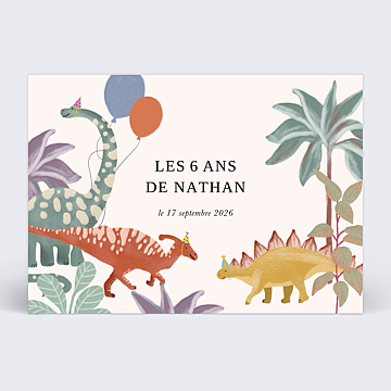 Invitation Anniversaire Dinosaure Popcarte