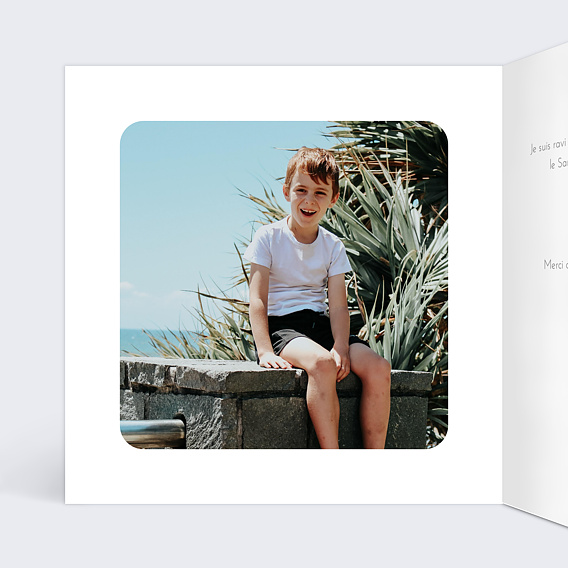 Invitation anniversaire enfant Grand Chiffre Dinosaure Intérieur Gauche