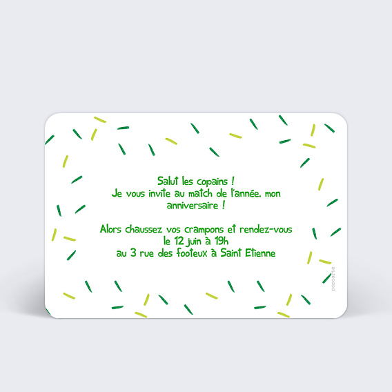 Invitation Anniversaire Enfant Joueur
