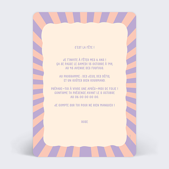 Invitation Anniversaire Enfant Licorne féérique