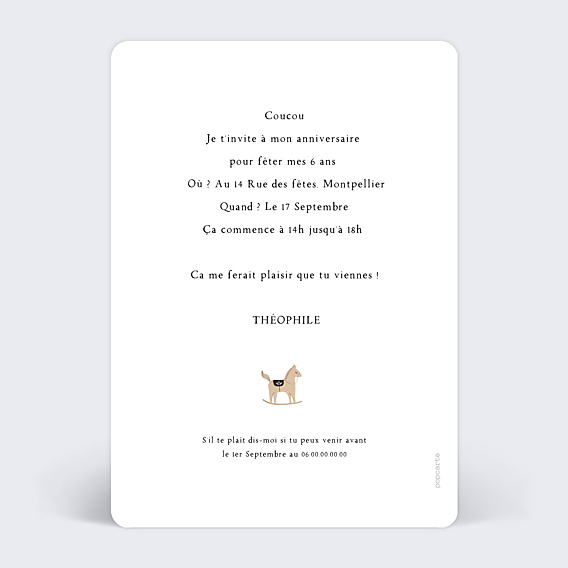 Invitation Anniversaire Enfant Petits Jouets