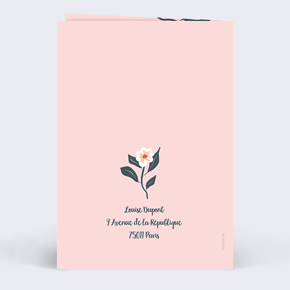 Invitation anniversaire enfant Petit Chat Verso