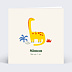 Invitation anniversaire enfant Dinosaure Jaune