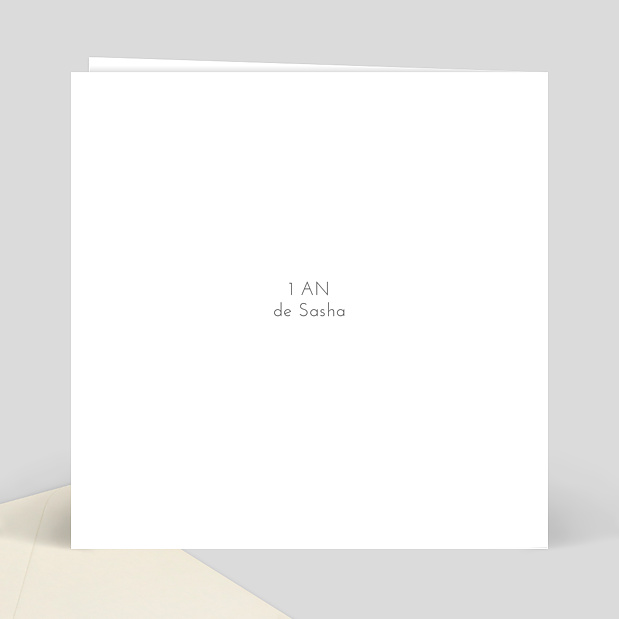 Carte d'Invitation Anniversaire Photo Puzzle Verso
