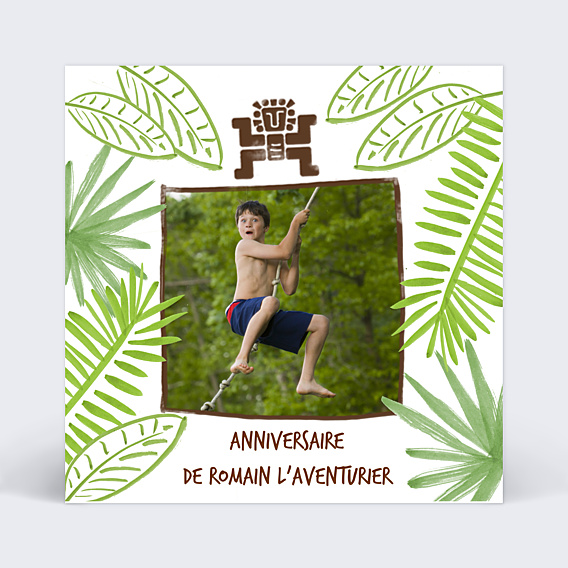 Invitation anniversaire enfant Aventure