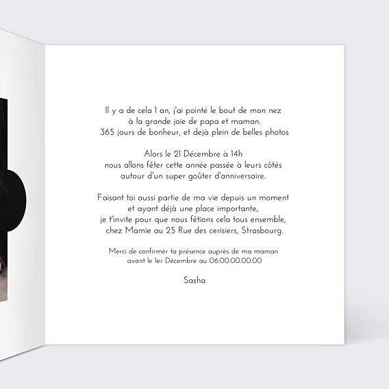 Invitation Anniversaire Enfant Photo Puzzle