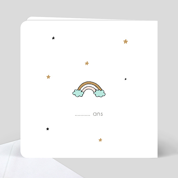 Invitation anniversaire enfant Licorne Étoilée Verso