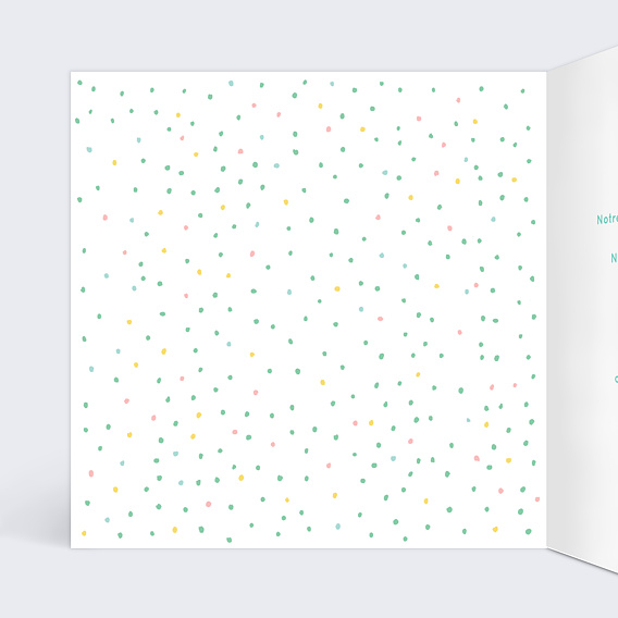 Invitation anniversaire enfant Flamants Roses Intérieur Gauche