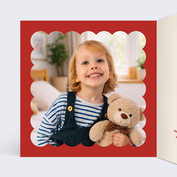 Invitation anniversaire enfant Portrait en figurine Intérieur Gauche