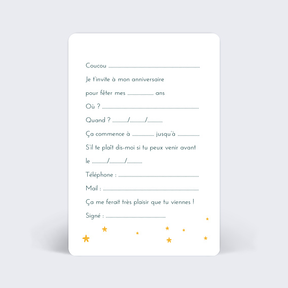 Invitation Anniversaire Enfant Licorne et Fleurs