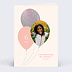 Invitation anniversaire enfant Ballon glitter fille