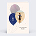 Invitation Anniversaire Enfant Ballon Glitter Garçon