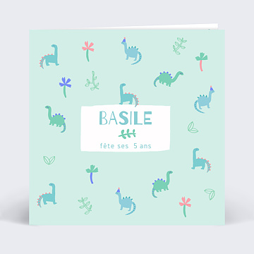 Invitation Anniversaire Dinosaure Popcarte